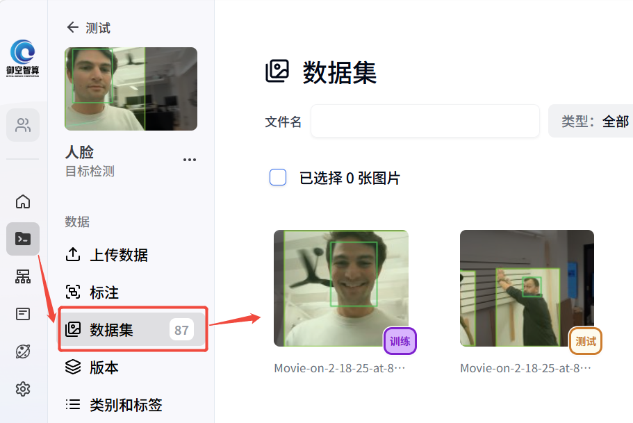 数据集管理入口